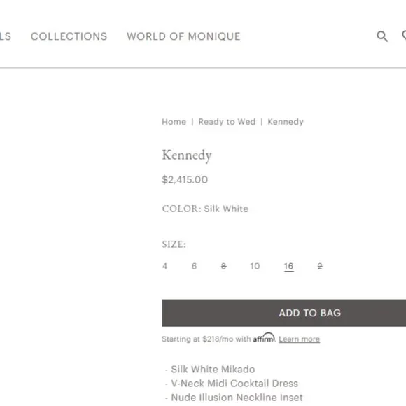 Monique Lhuillier Kennedy Dress